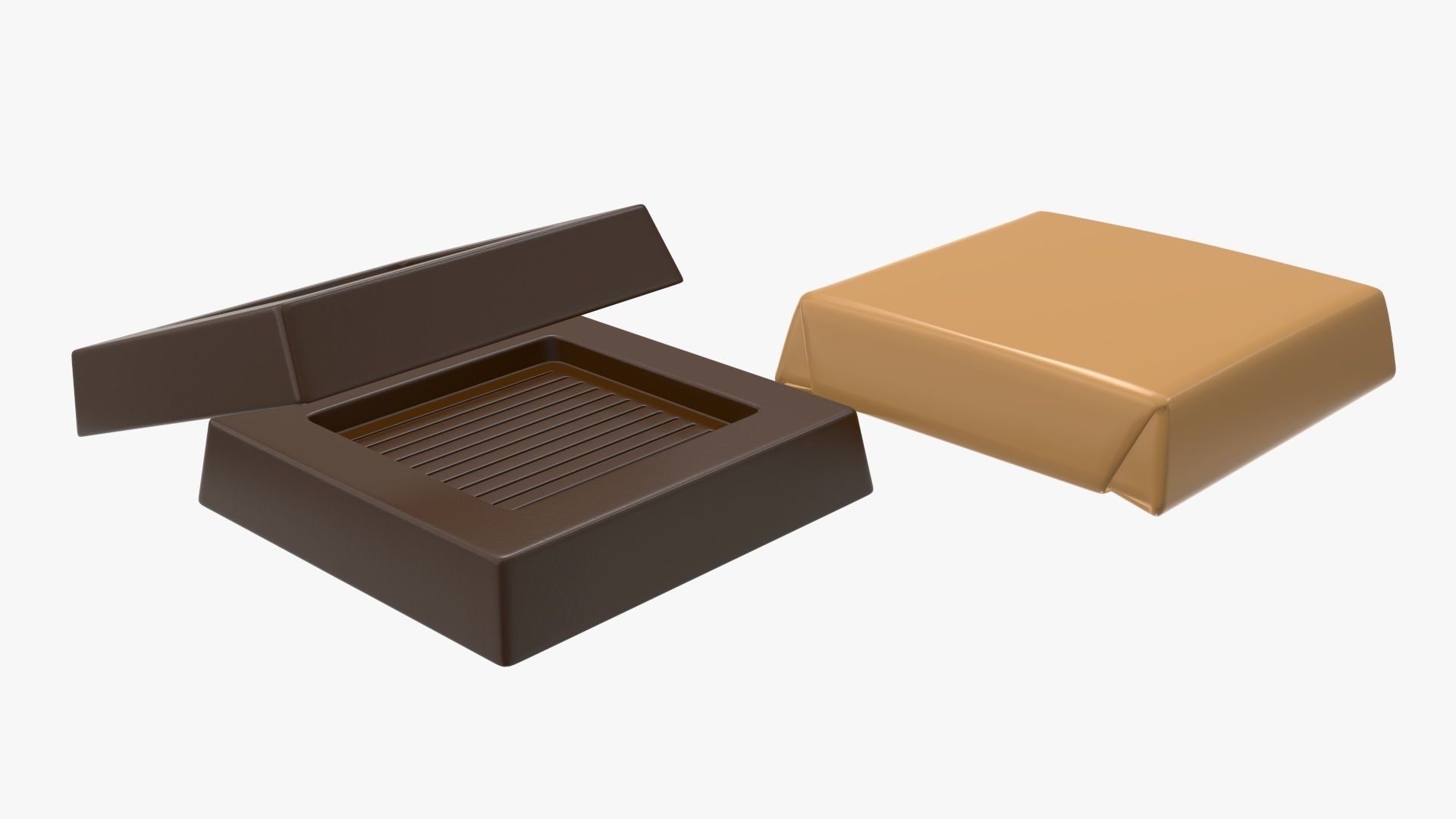 Chocolate bar small with packaging 3D model_2