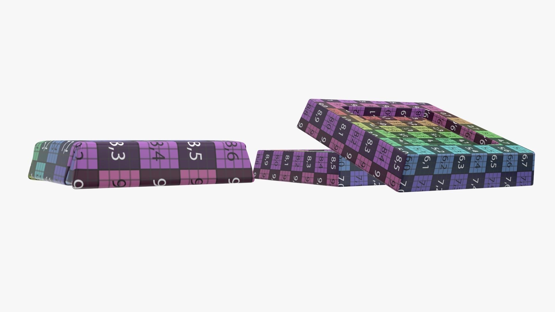 Chocolate bar small with packaging 3D model_13