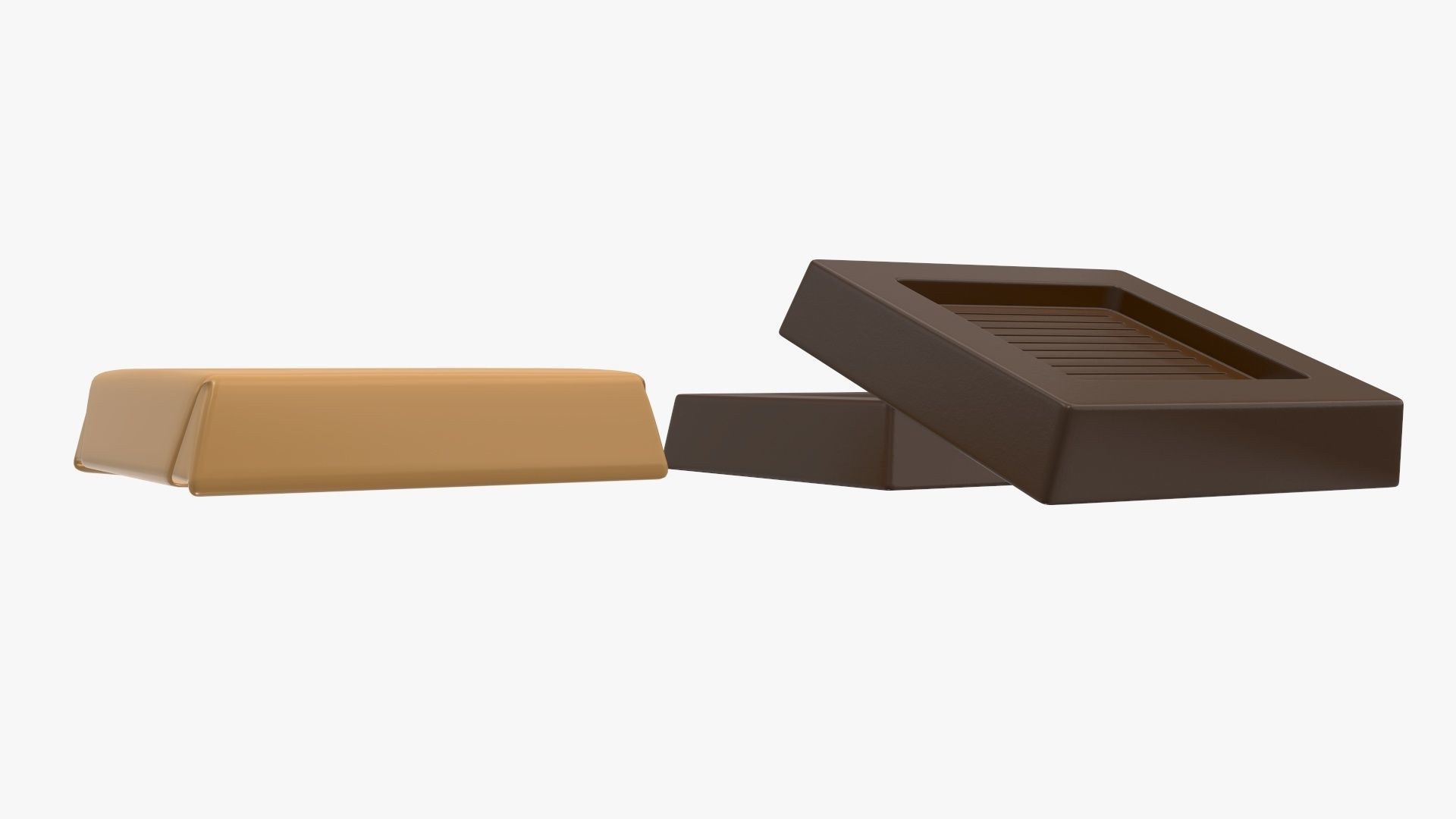 Chocolate bar small with packaging 3D model_3