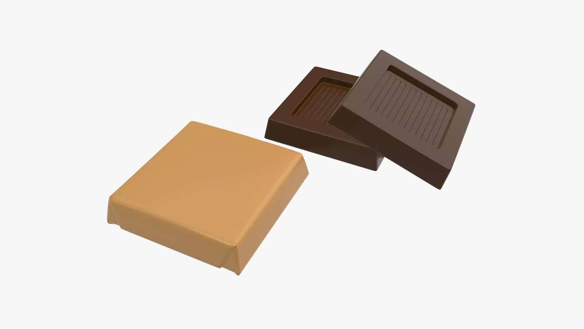 Chocolate bar small with packaging 3D model_0