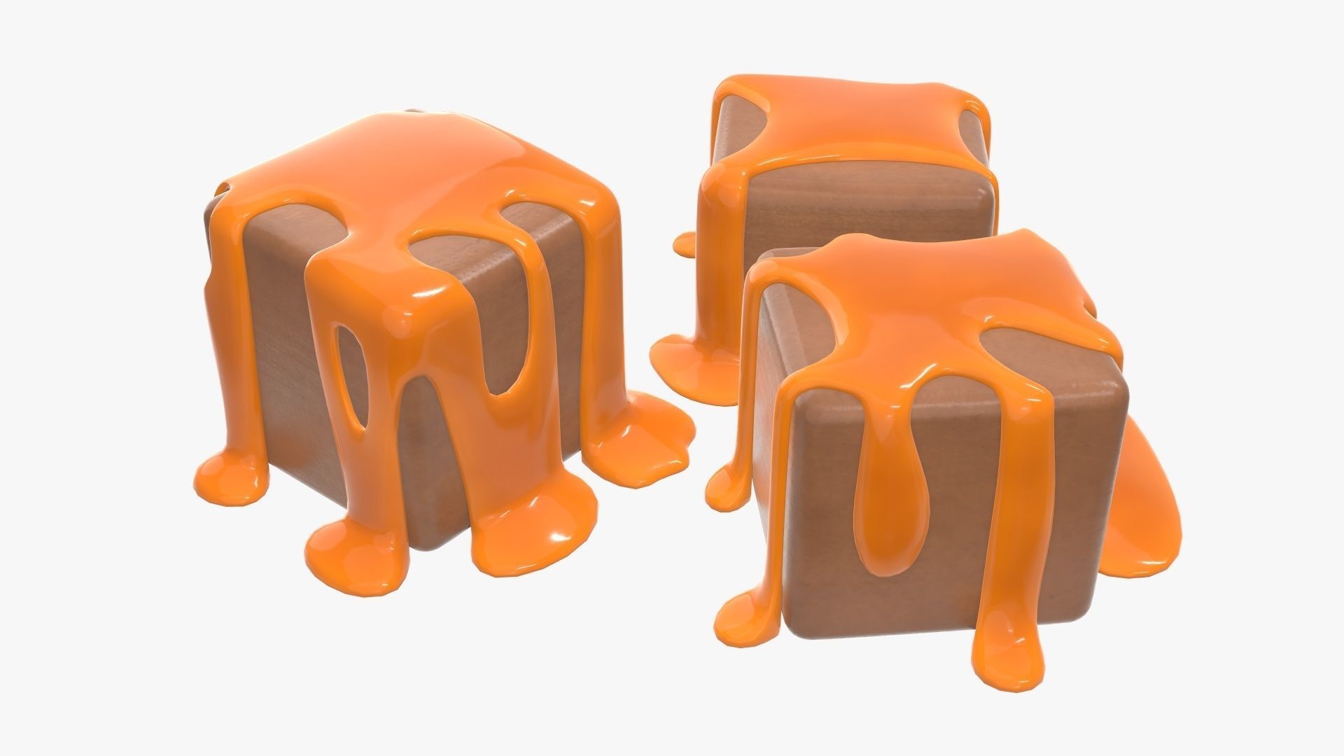 Candy poured with caramel 3D model_1