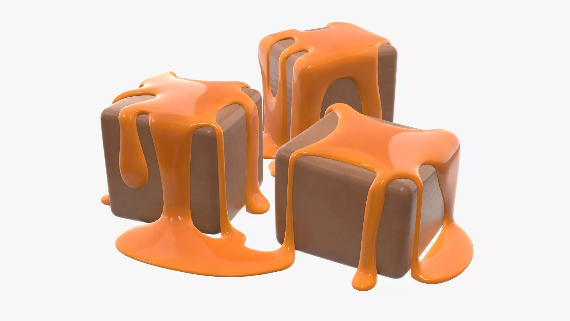 Candy poured with caramel 3D model_0
