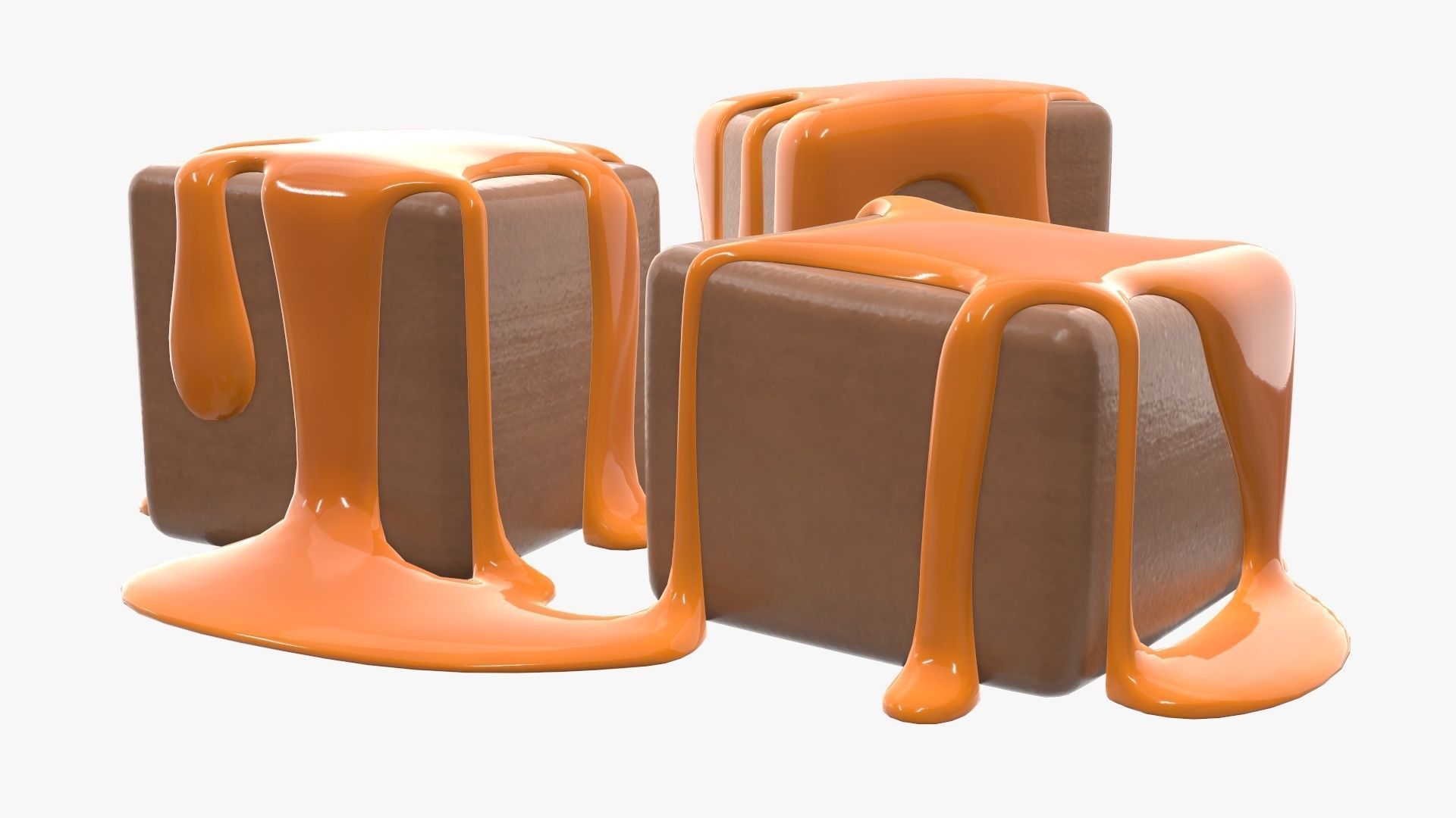 Candy poured with caramel 3D model_3
