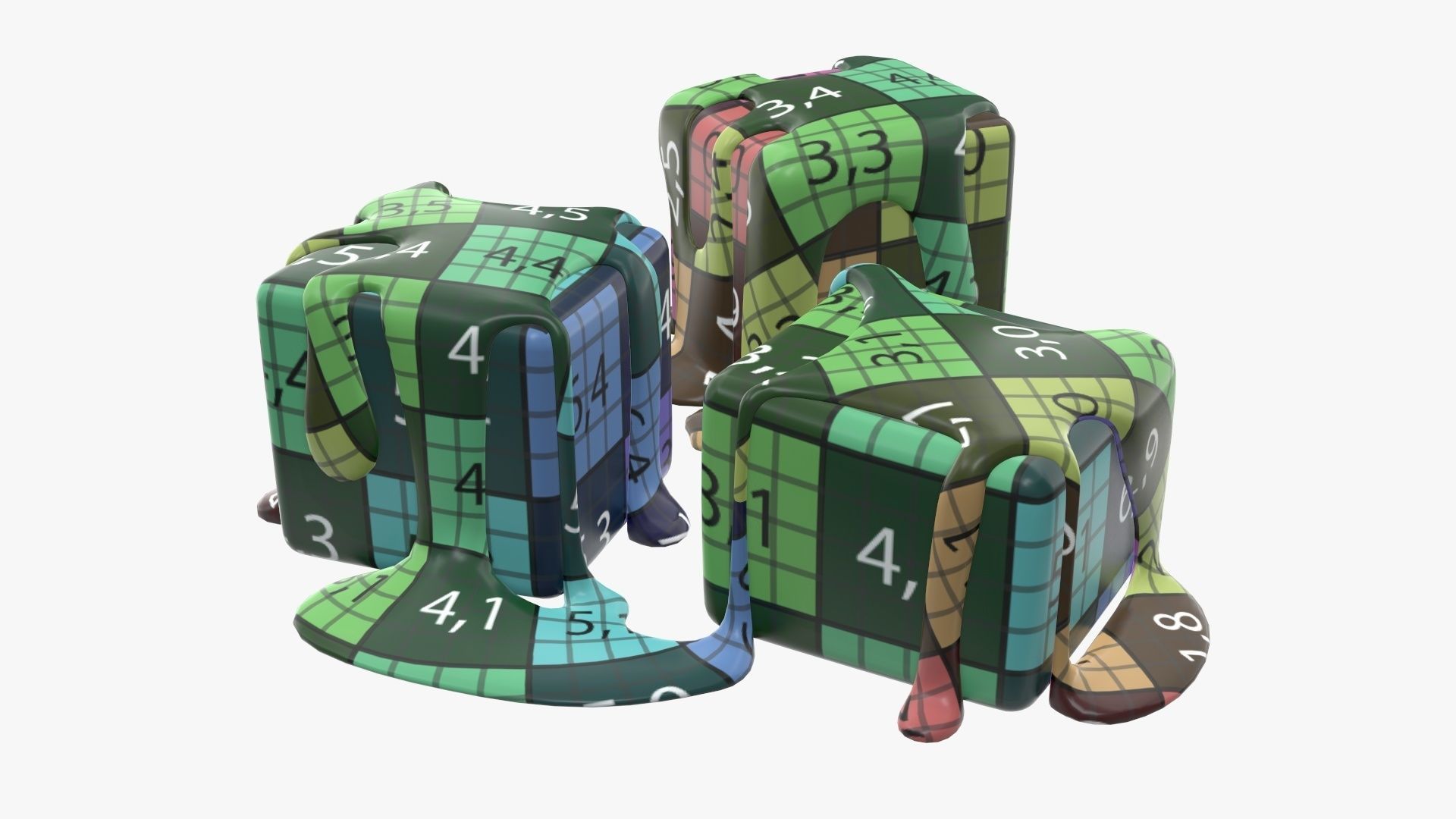 Candy poured with caramel 3D model_15