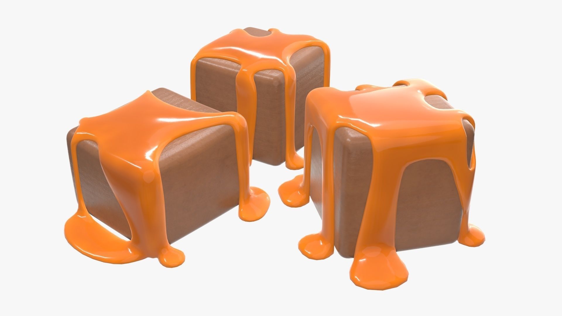 Candy poured with caramel 3D model_2