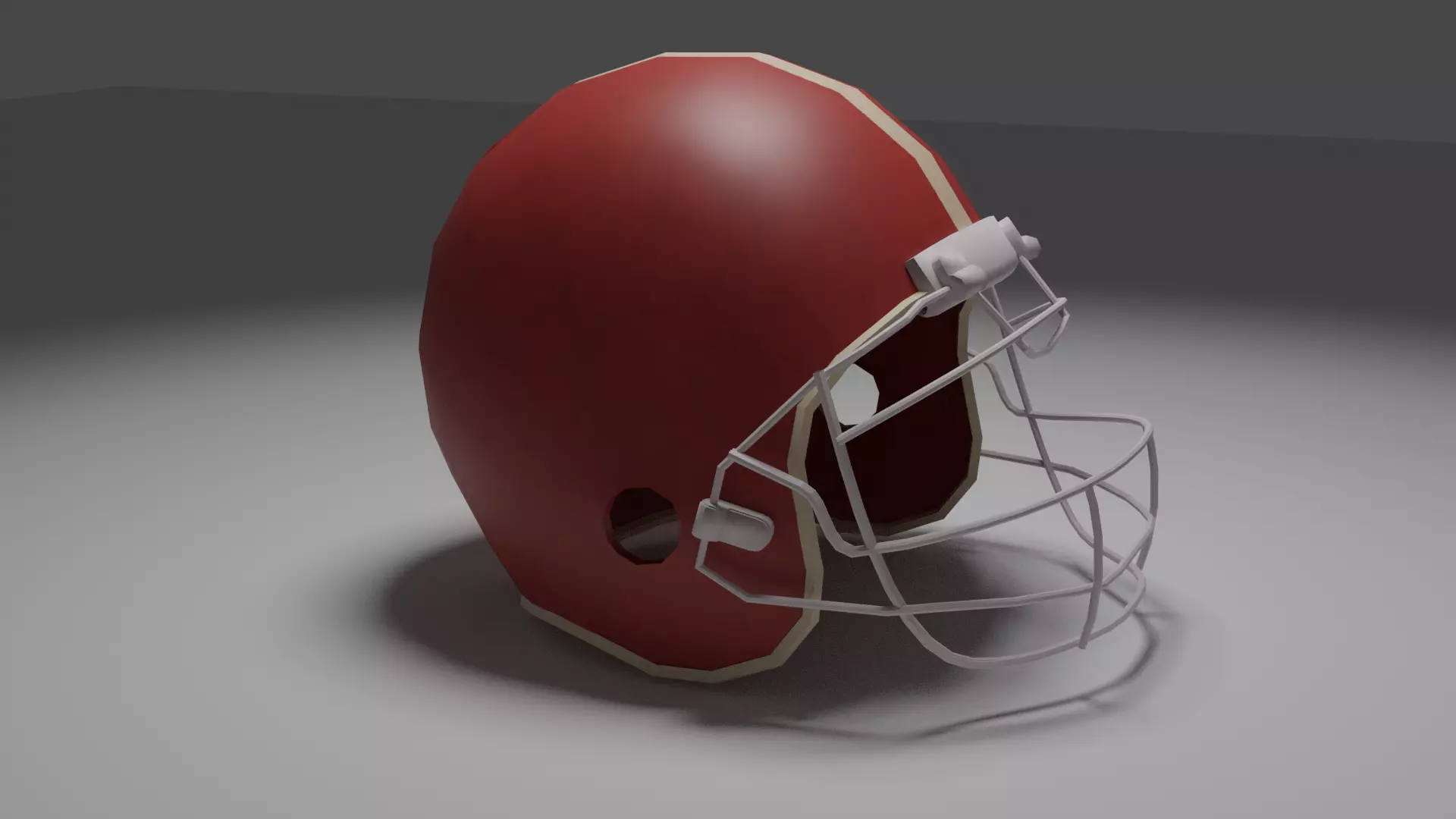 Football Helmet 3d model Low-poly 3D model_0