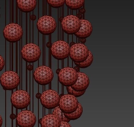 Contemporary Crystal Ball Chandelier 3D model_2