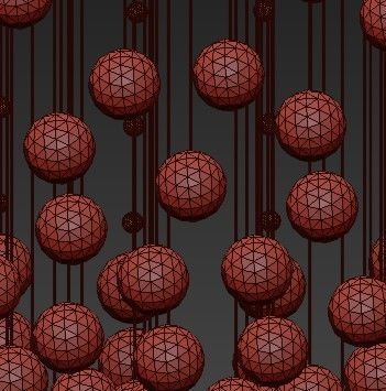 Contemporary Crystal Ball Chandelier 3D model_3