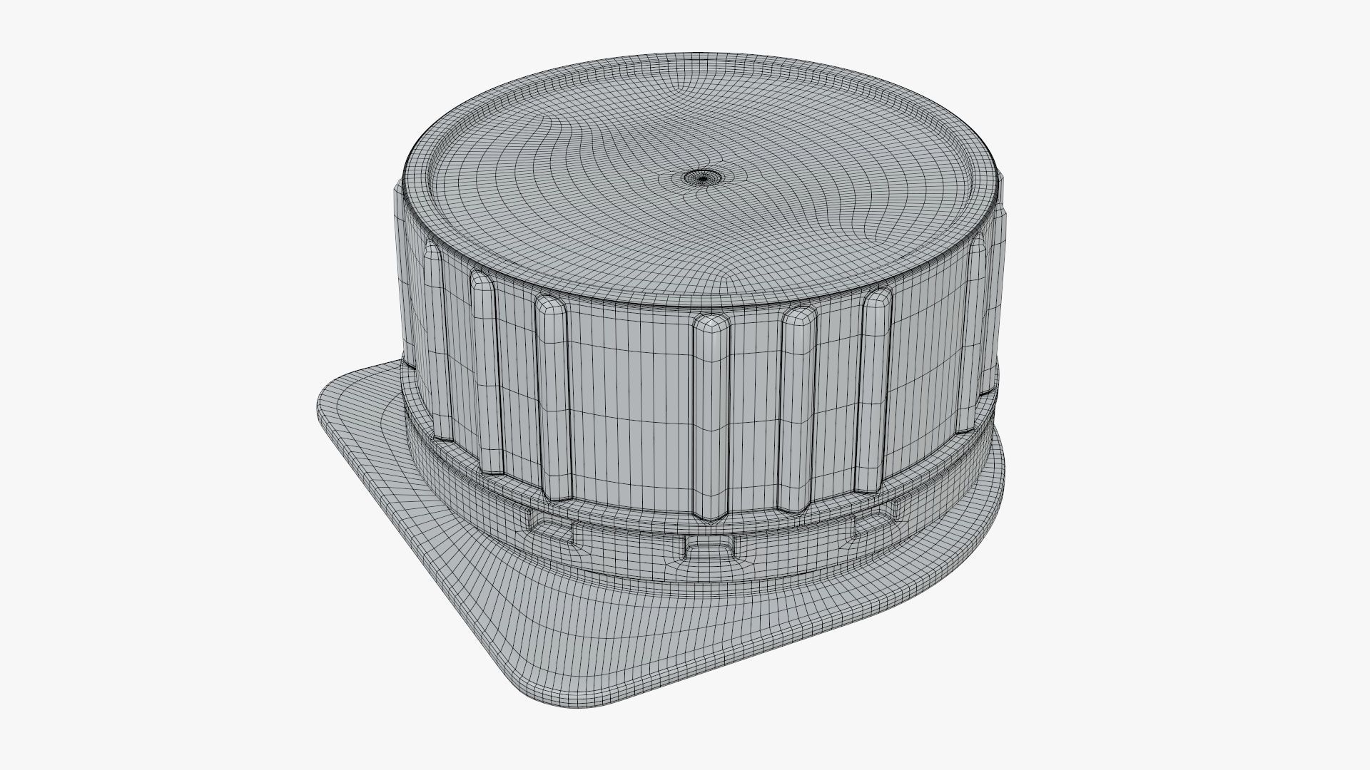 Cardboard box packaging cap  3D model_5