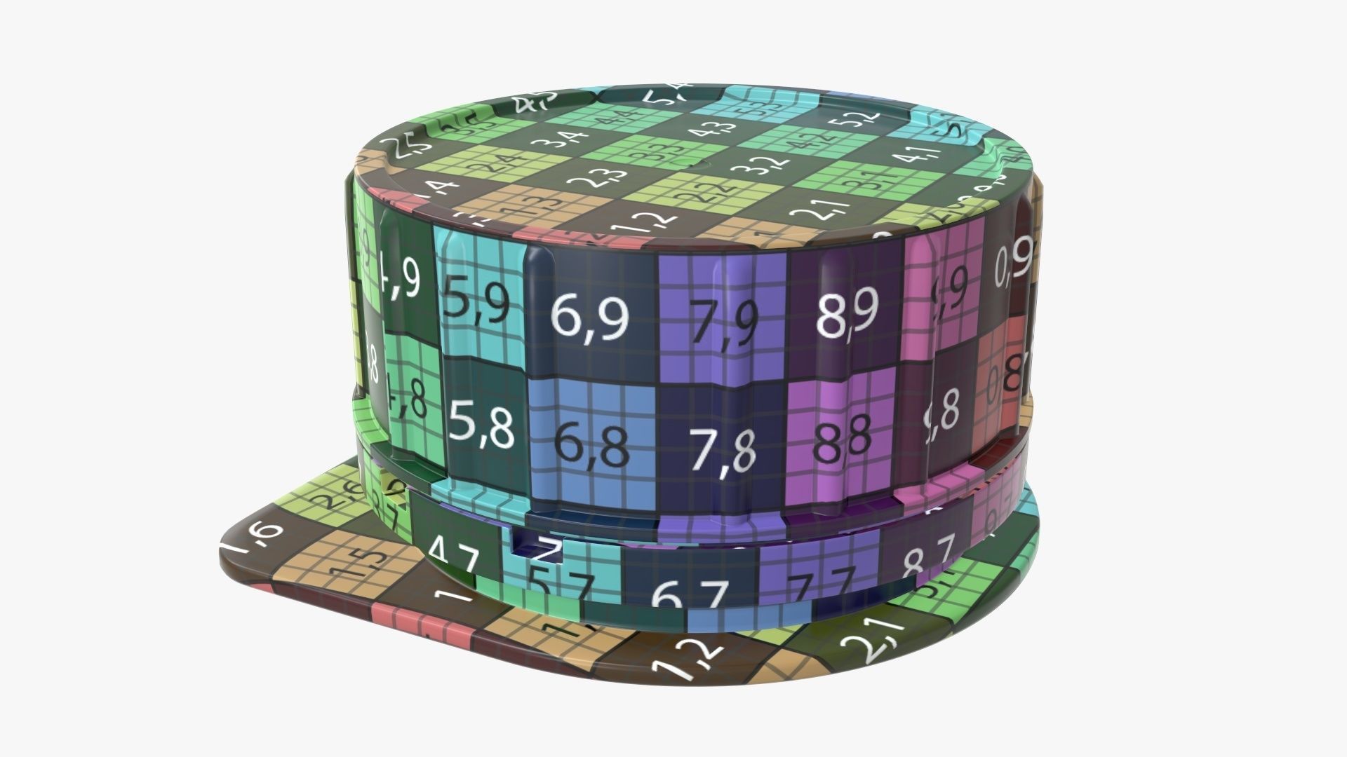 Cardboard box packaging cap  3D model_11