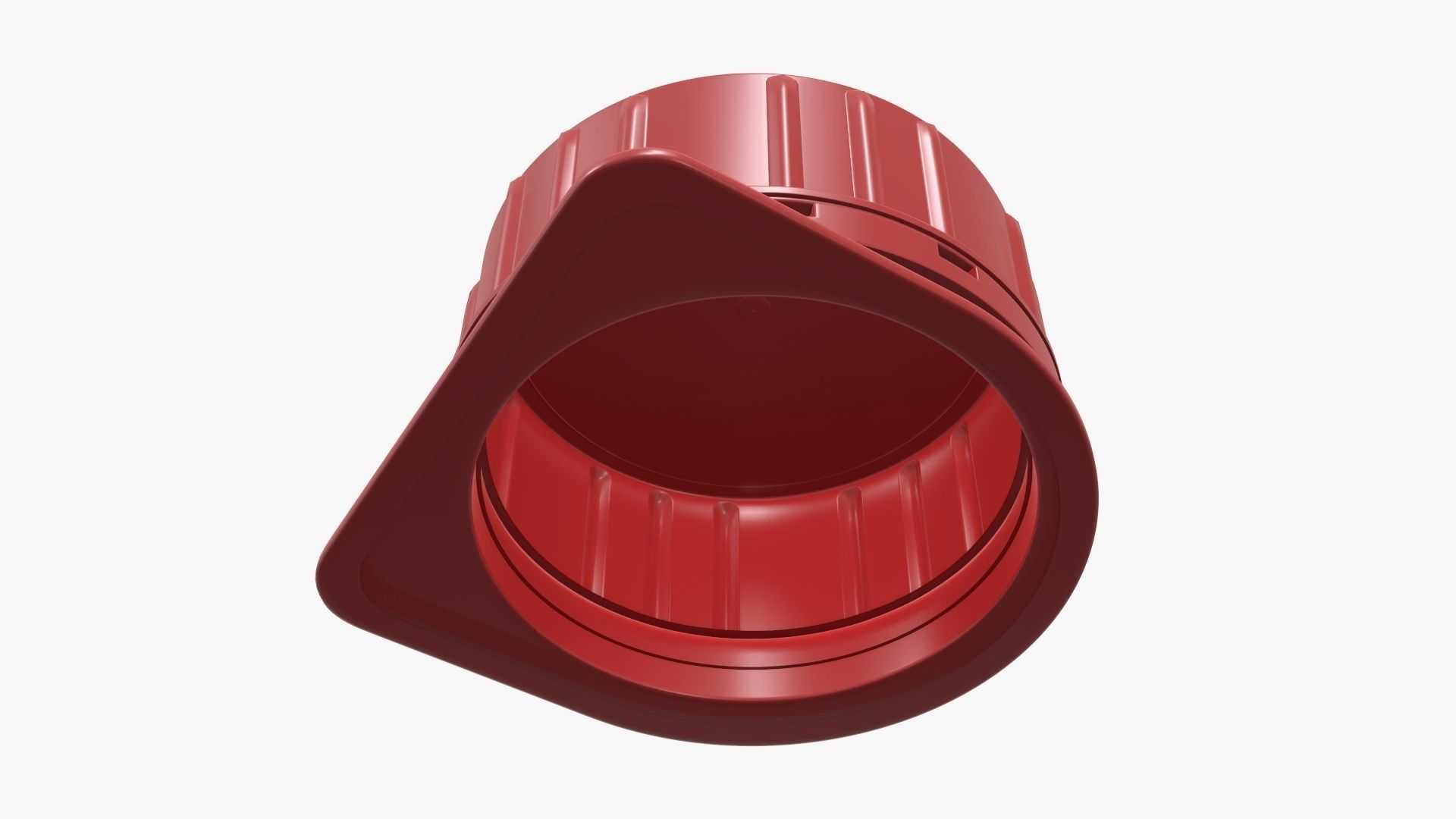 Cardboard box packaging cap  3D model_4