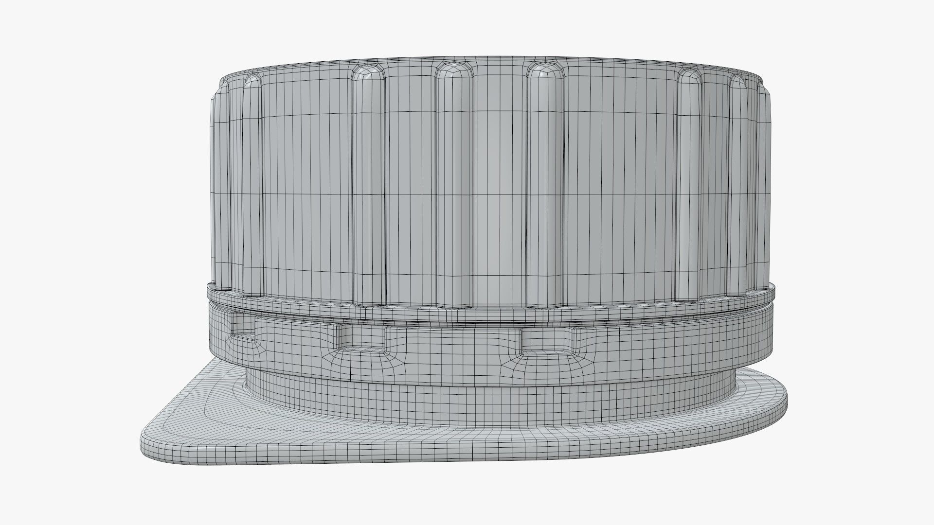 Cardboard box packaging cap  3D model_7