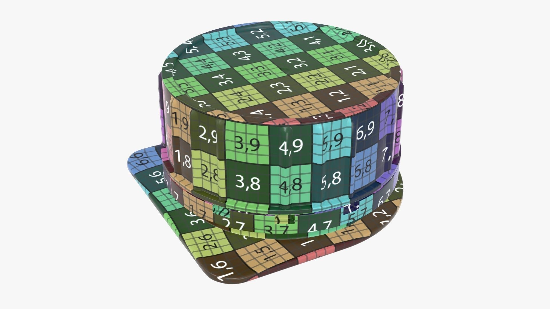 Cardboard box packaging cap  3D model_10