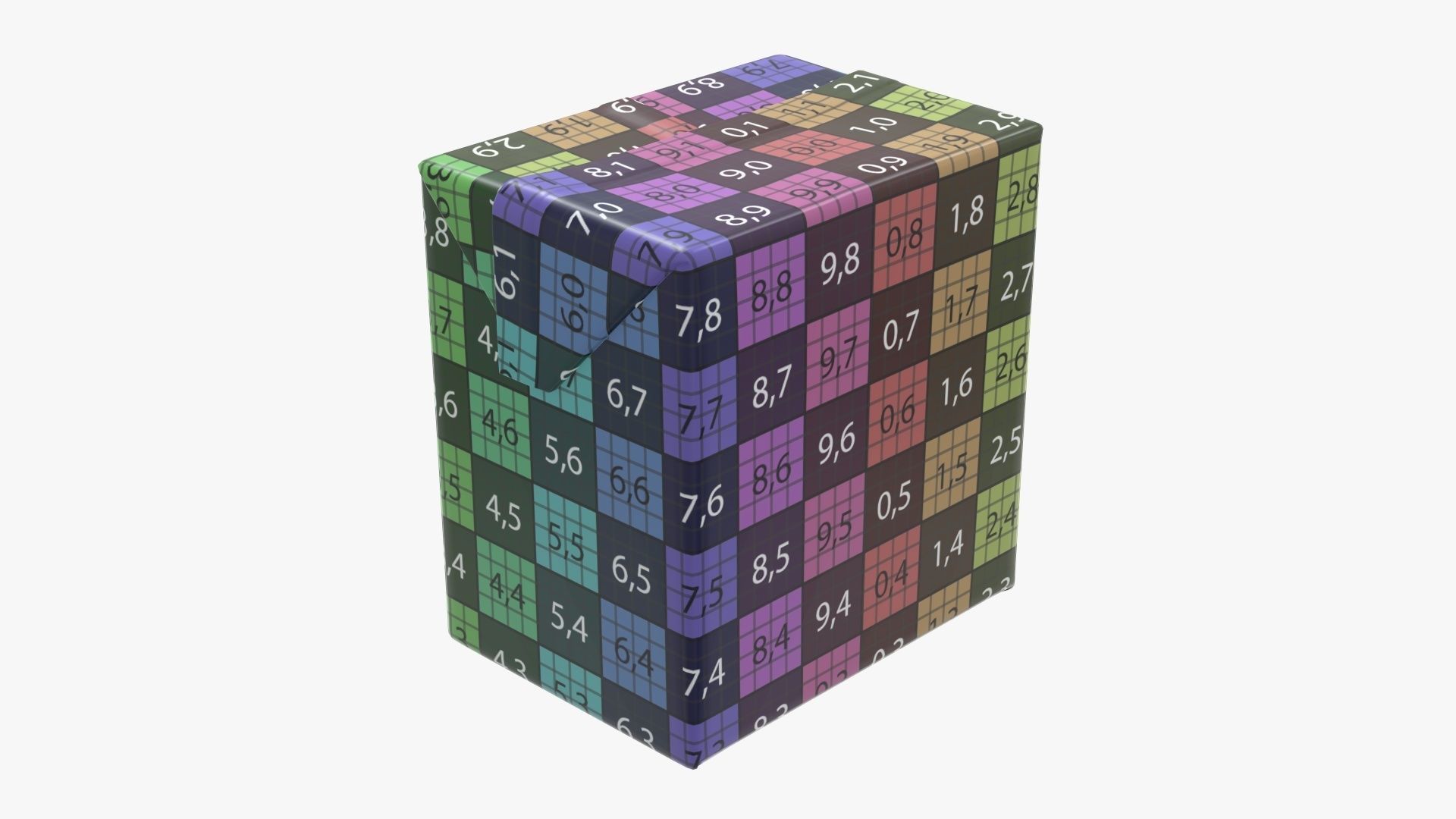 Small cardboard box packaging 3D model_11