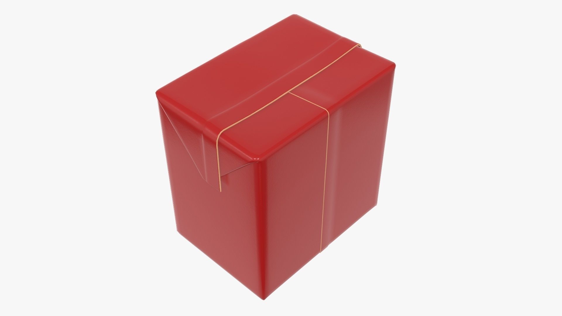 Small cardboard box packaging 3D model_2