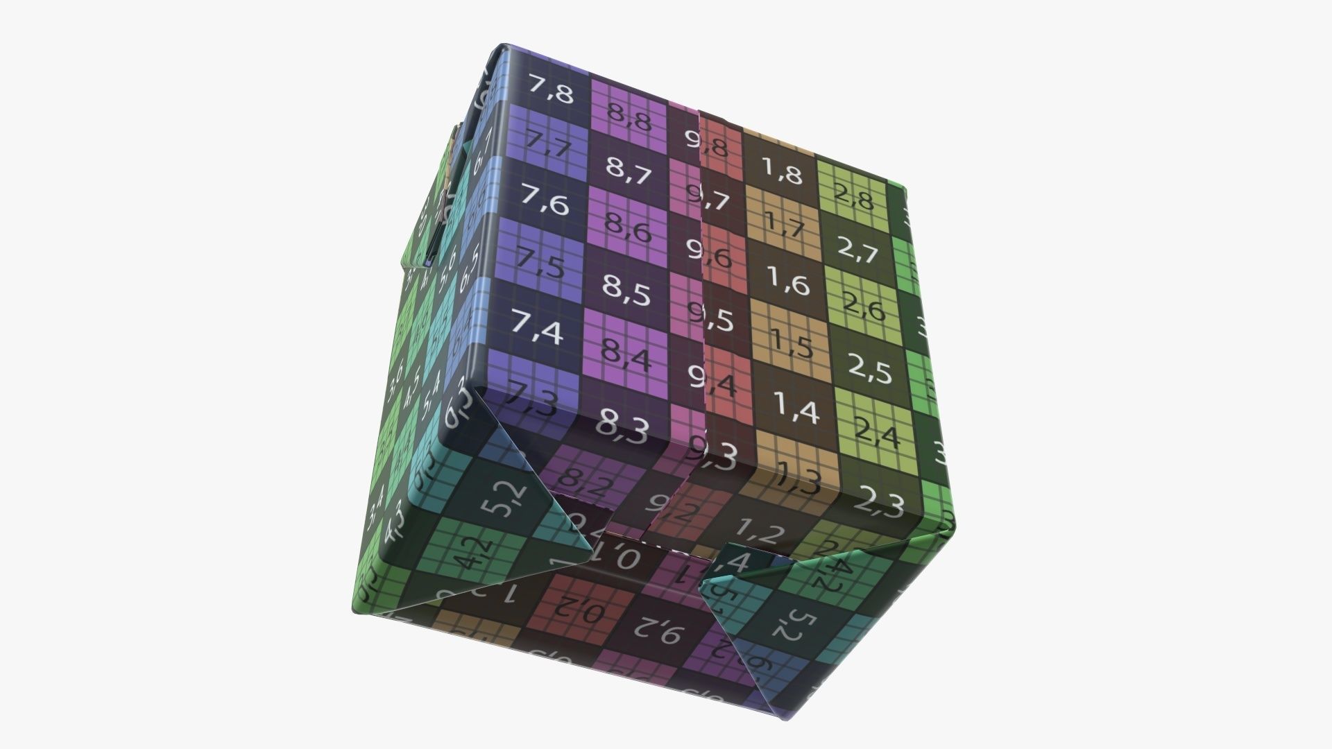 Small cardboard box packaging 3D model_15