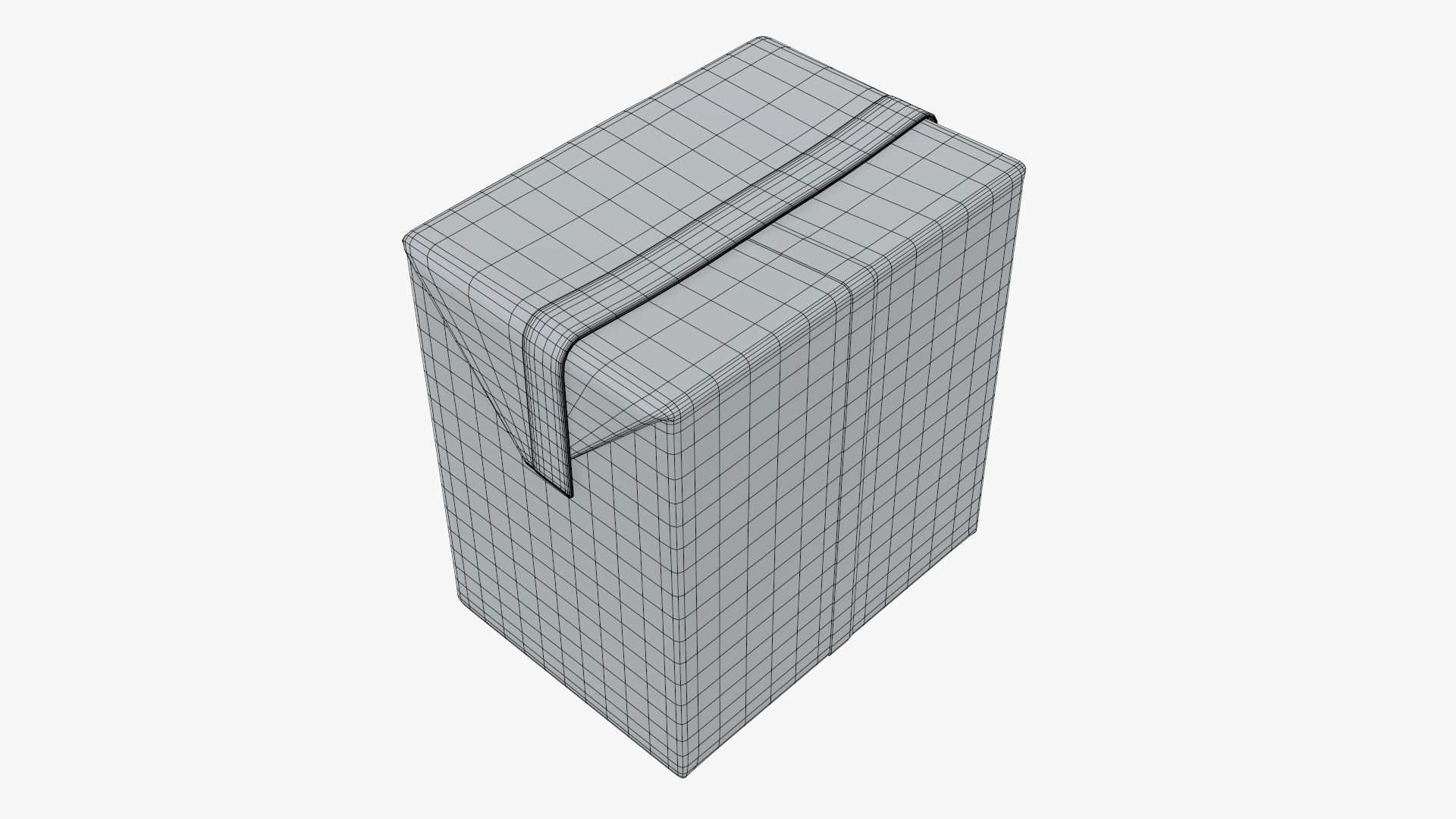 Small cardboard box packaging 3D model_7