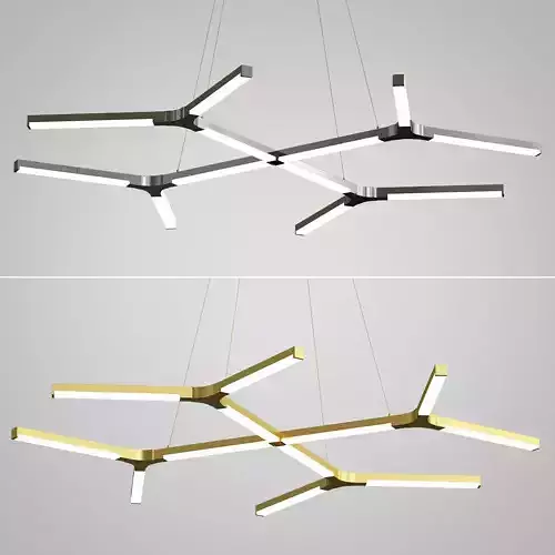 Quad Y LED Chandelier by Sonneman