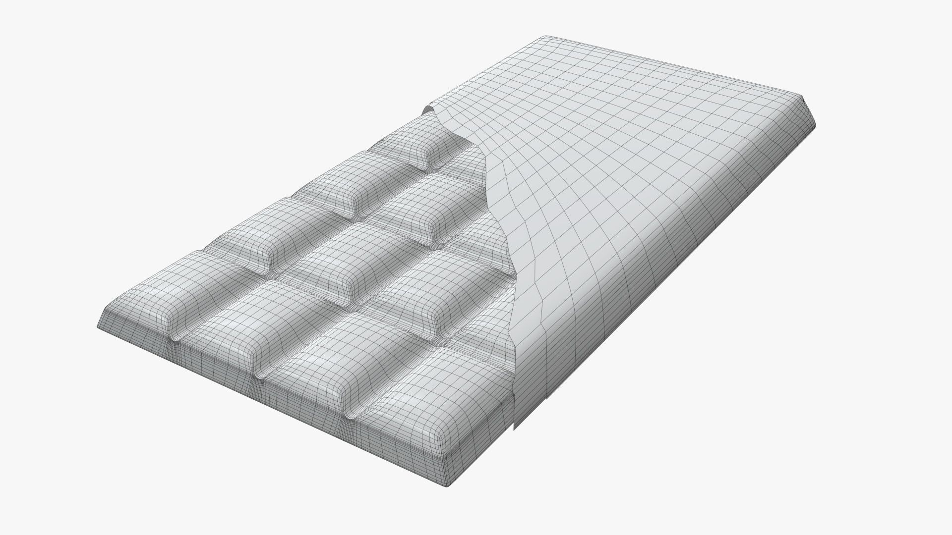 Brown chocolate bar packaging opened 04 3D model_6