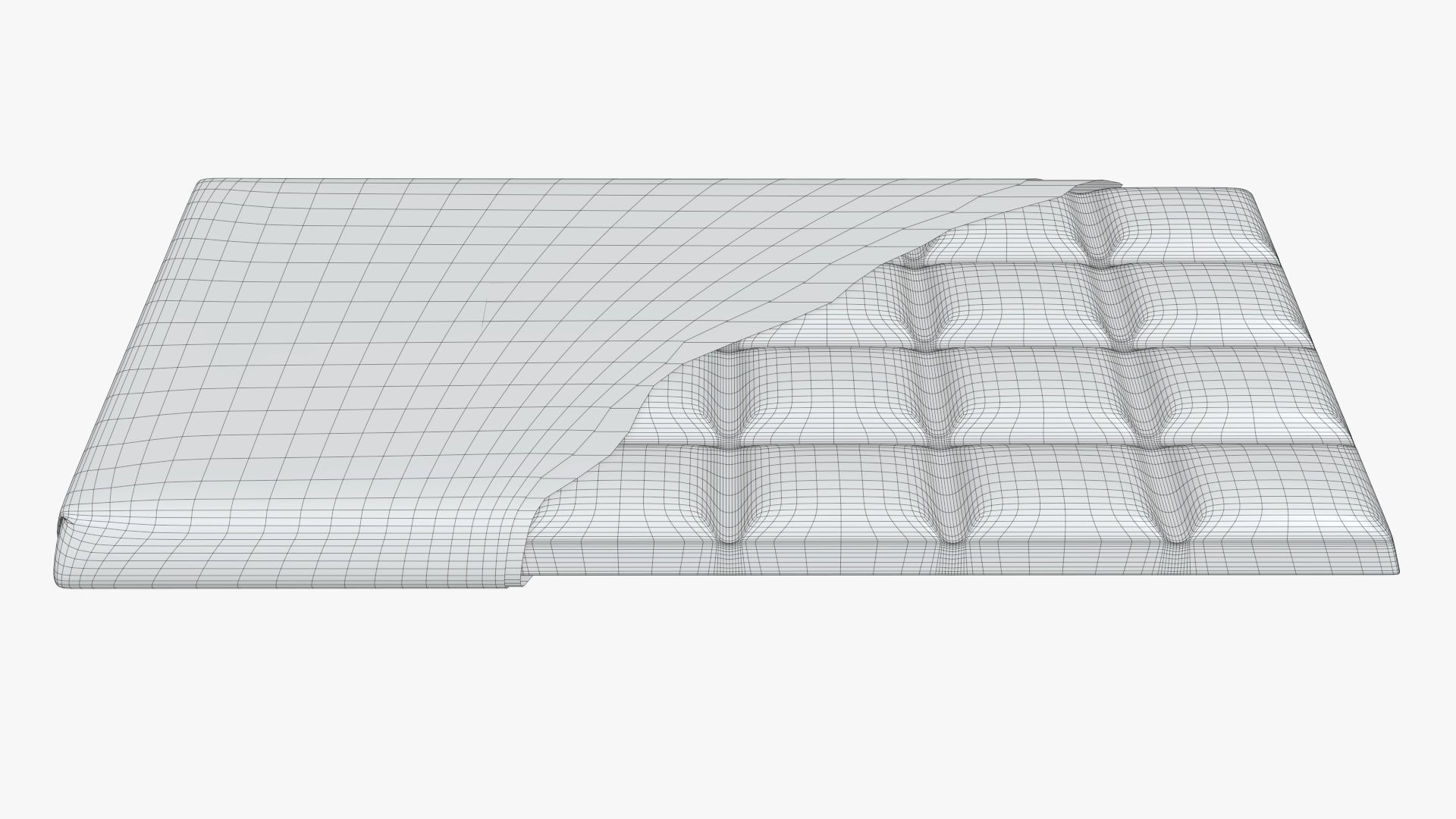 Brown chocolate bar packaging opened 04 3D model_7