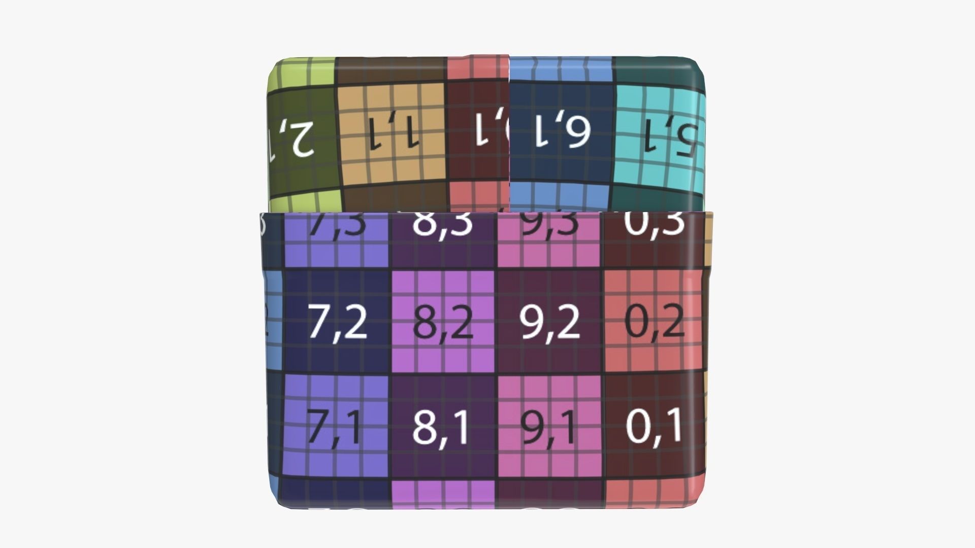 Juice  500ml cardboard box packaging 3D model_13