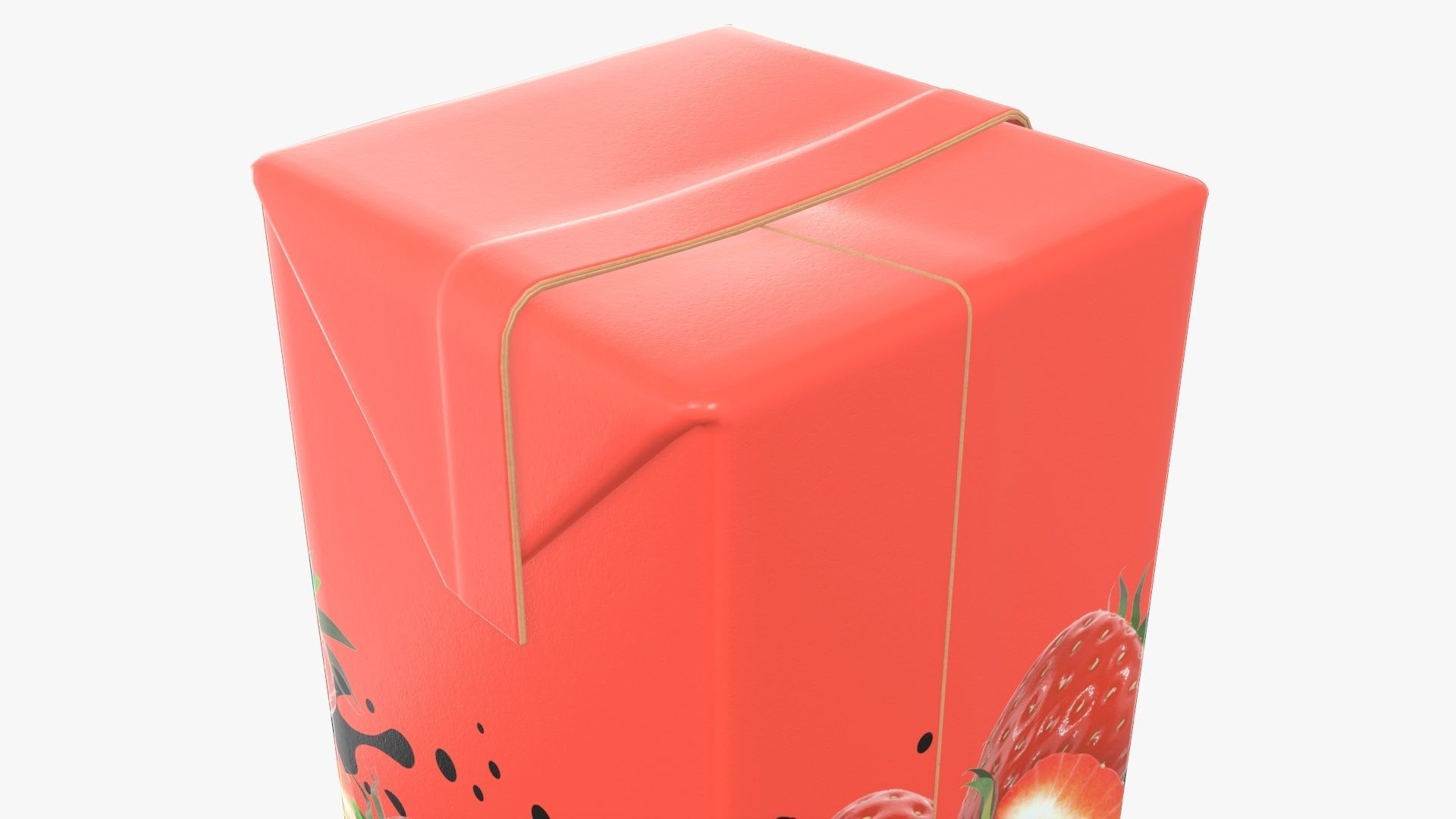 Juice  500ml cardboard box packaging 3D model_2