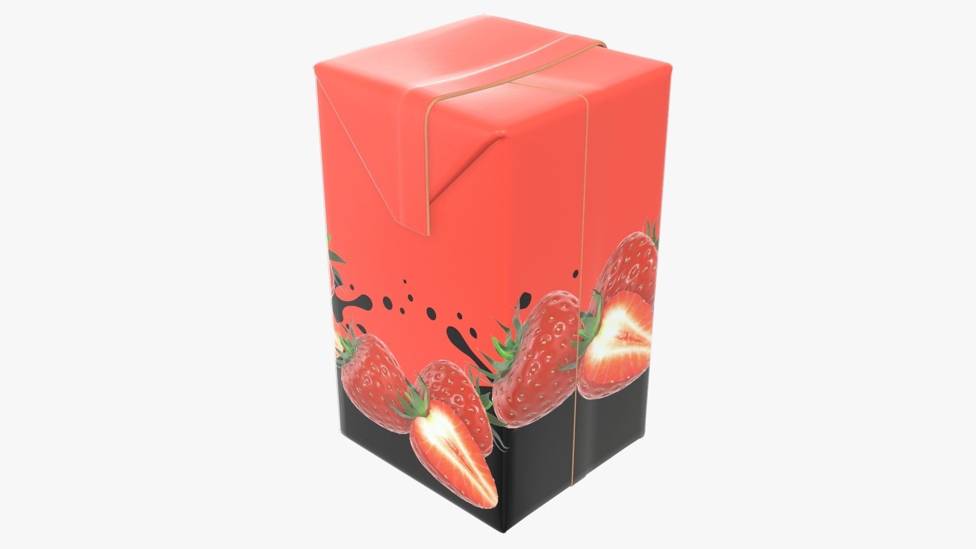 Juice  500ml cardboard box packaging 3D model_1