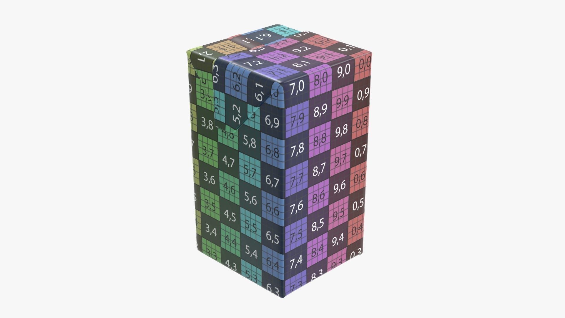 Juice  500ml cardboard box packaging 3D model_10