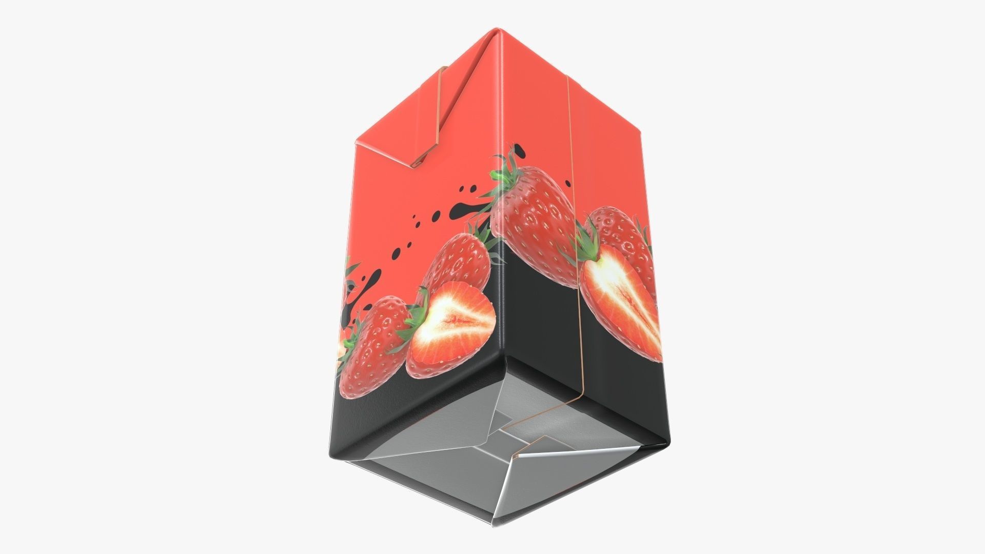 Juice  500ml cardboard box packaging 3D model_4