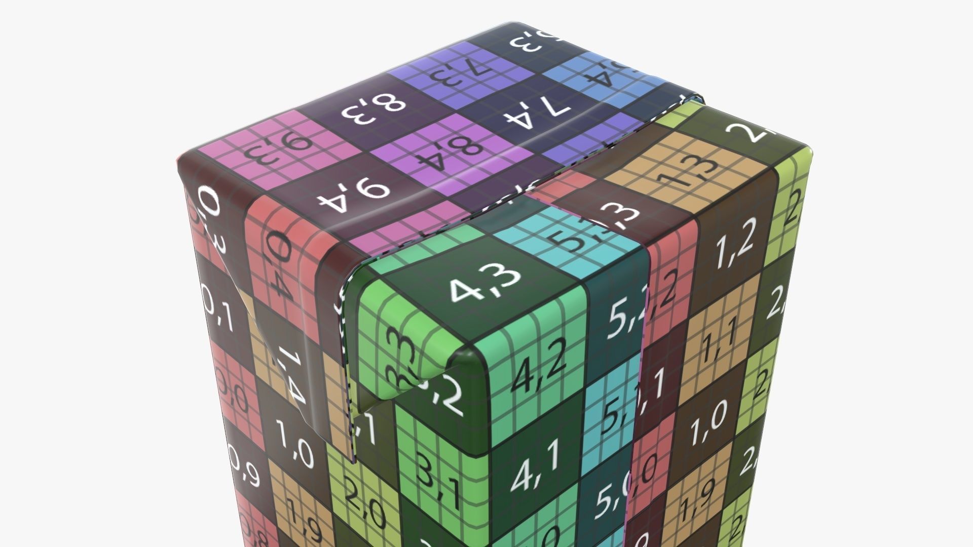 Juice 1000ml cardboard box packaging  3D model_12