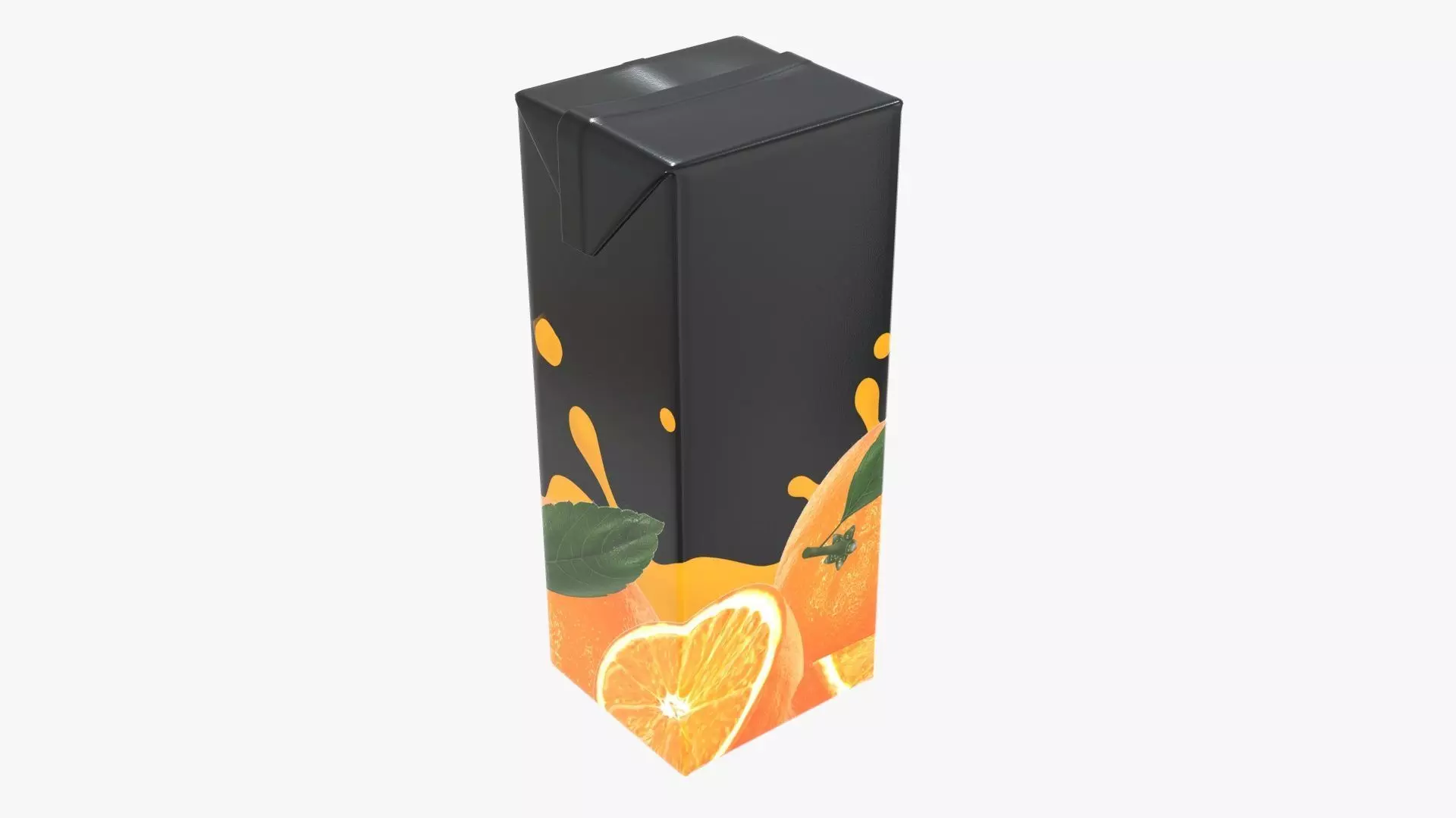 Juice 1000ml cardboard box packaging  3D model_0