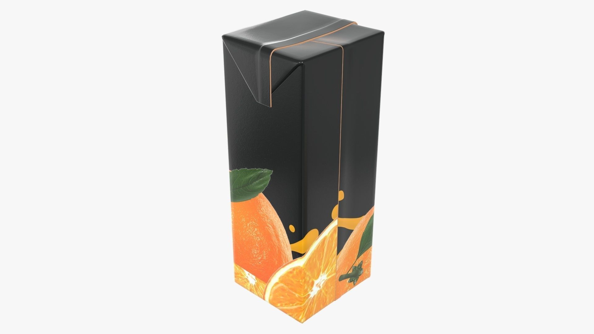Juice 1000ml cardboard box packaging  3D model_1