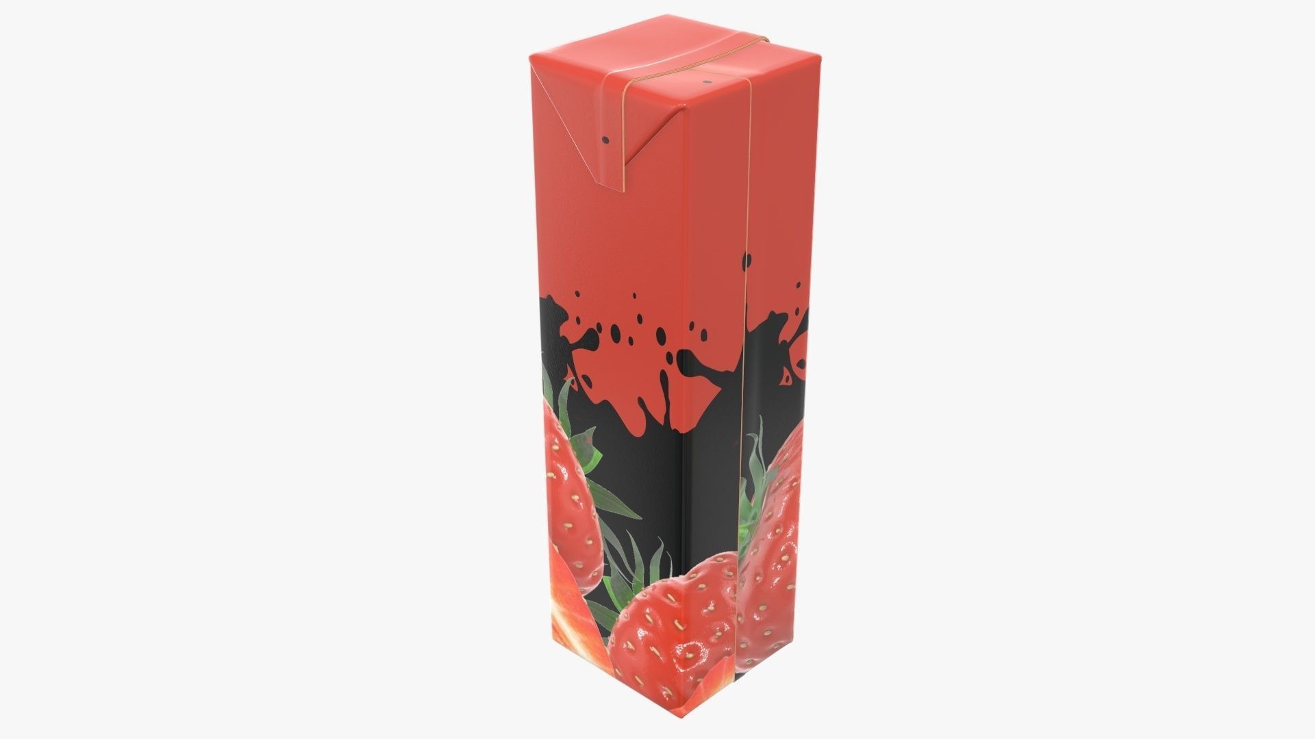 Juice 1000ml cardboard box packaging slim 3D model_1