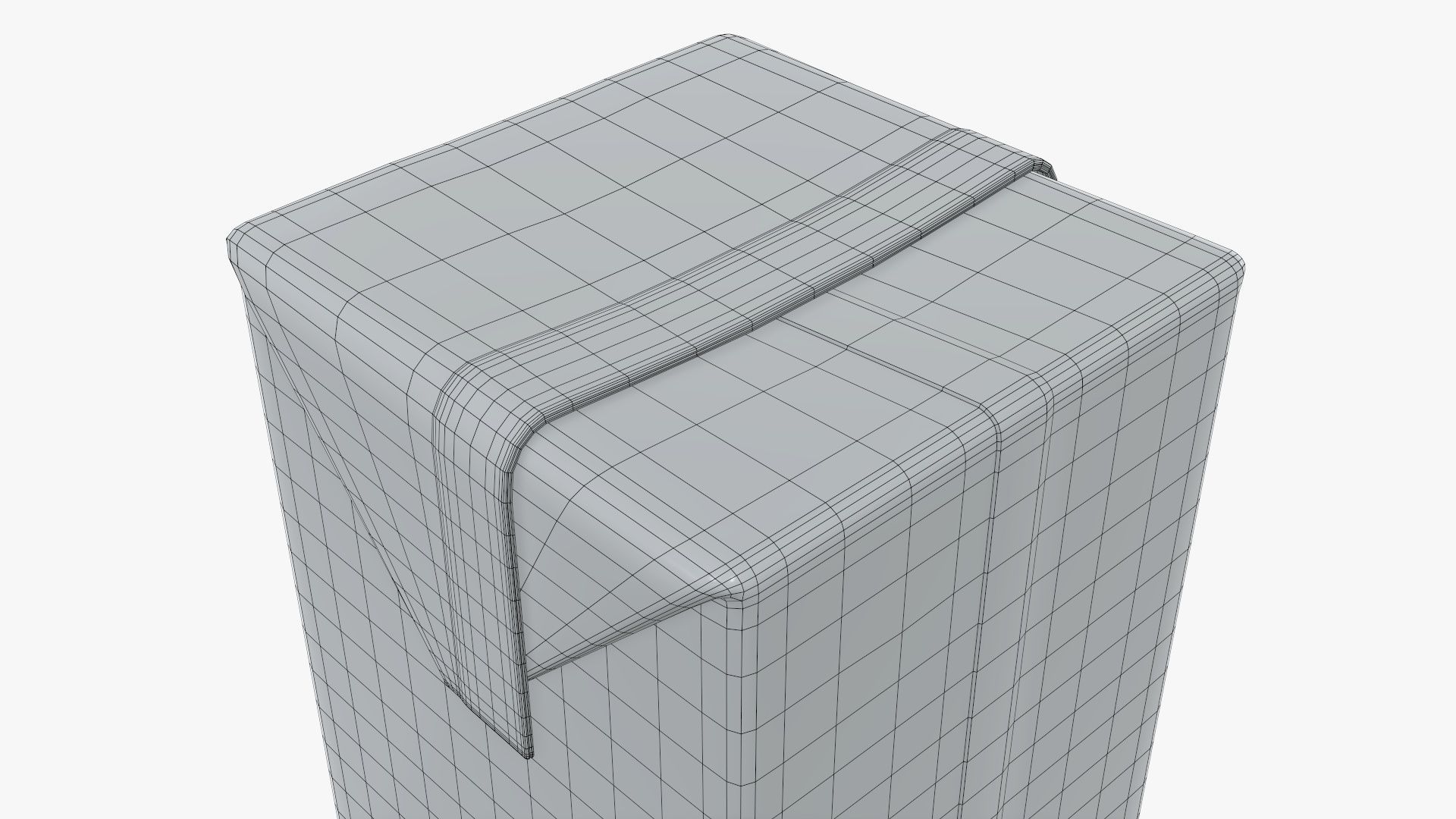 Juice 1000ml cardboard box packaging slim 3D model_7