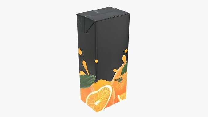 Juice  1500ml cardboard box packaging 3D model