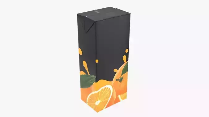 Juice  1500ml cardboard box packaging 3D model