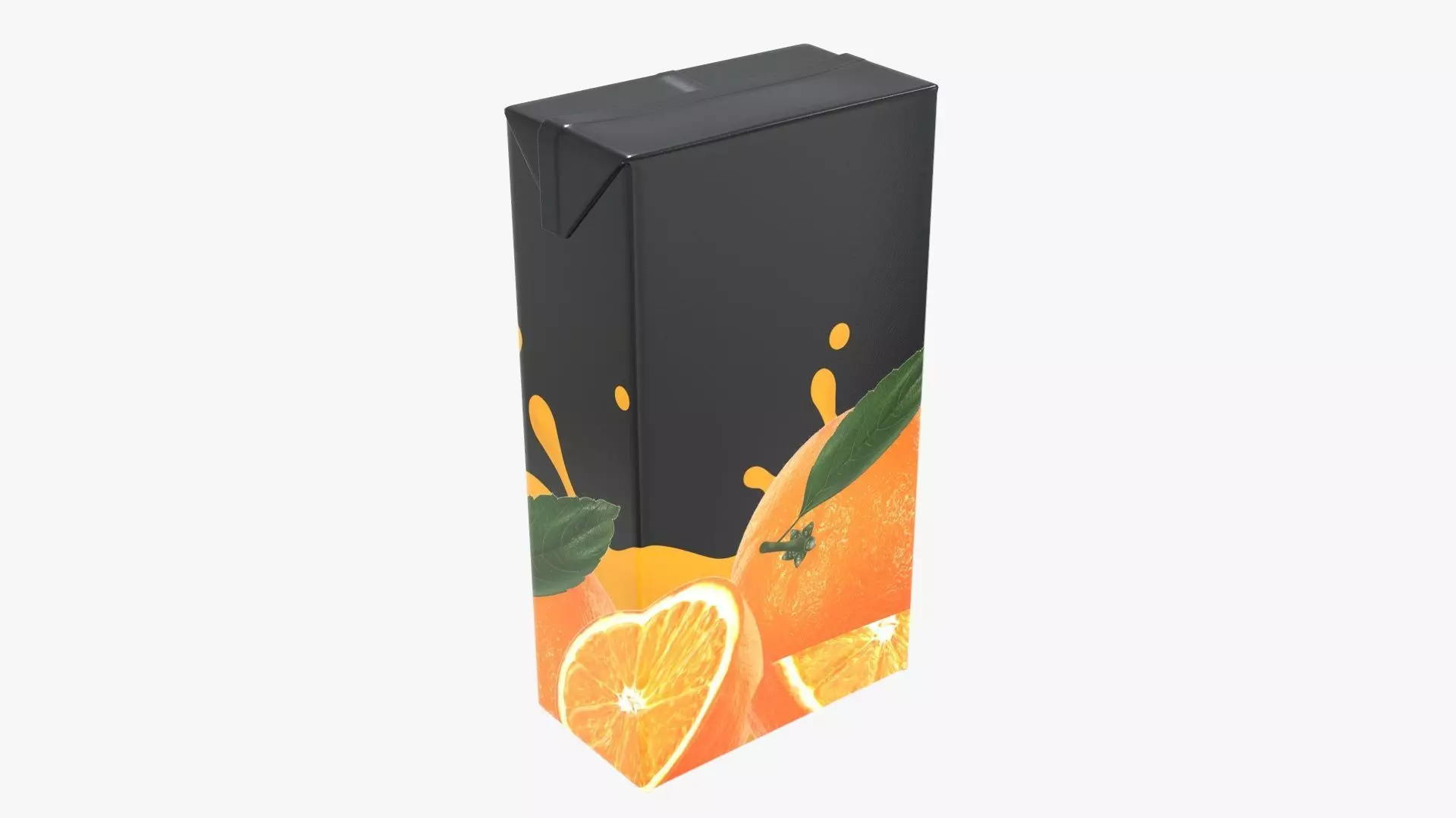 Juice 2000ml cardboard box packaging 3D model