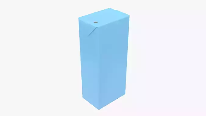 Juice 200ml cardboard box packaging for kids  3D model