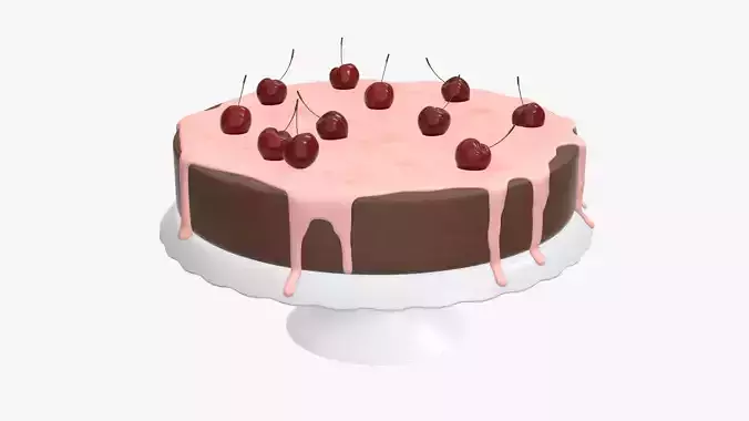 Cake with cherry on top