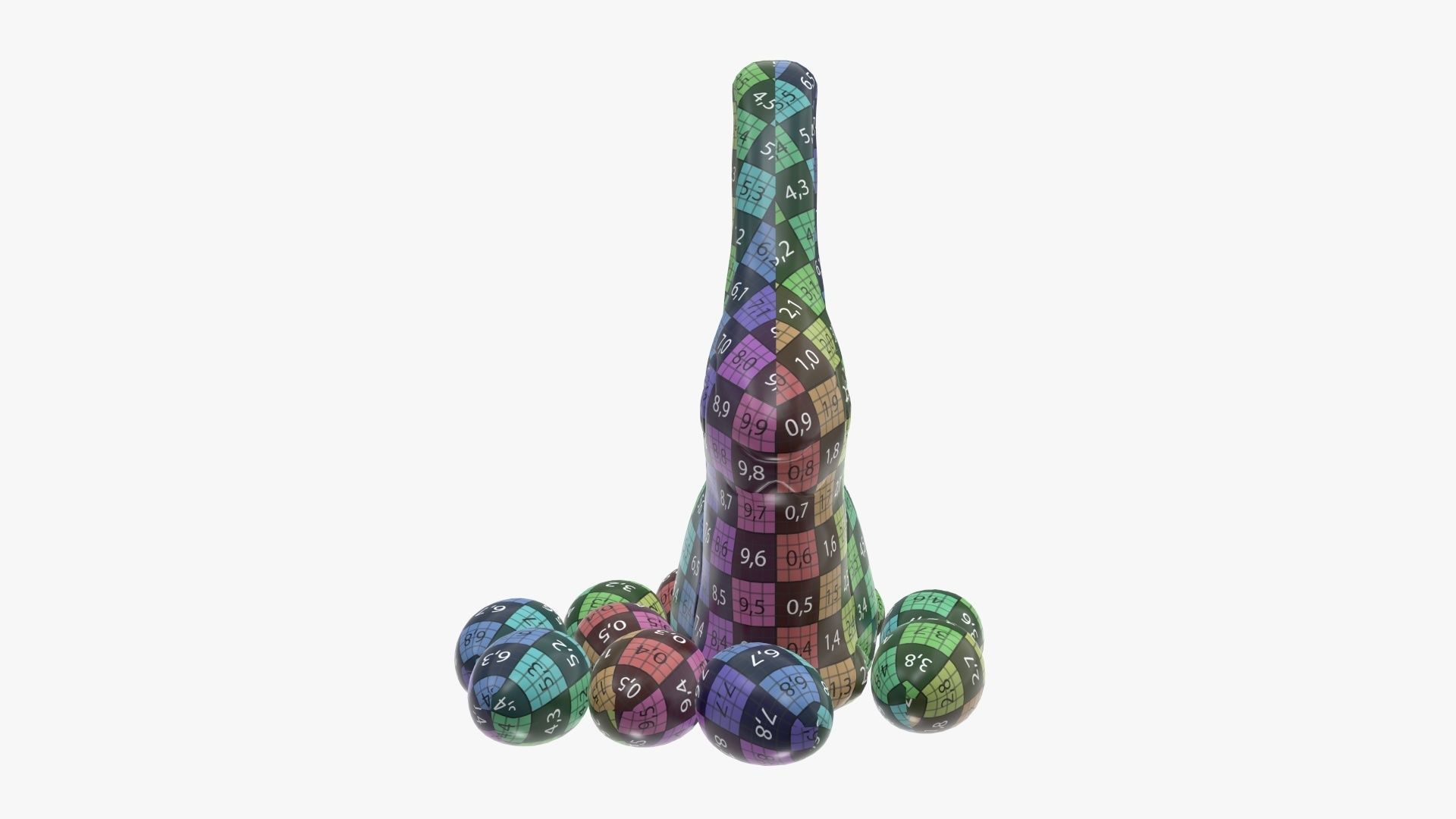 Chocolate rabbit and eggs 3D model_13