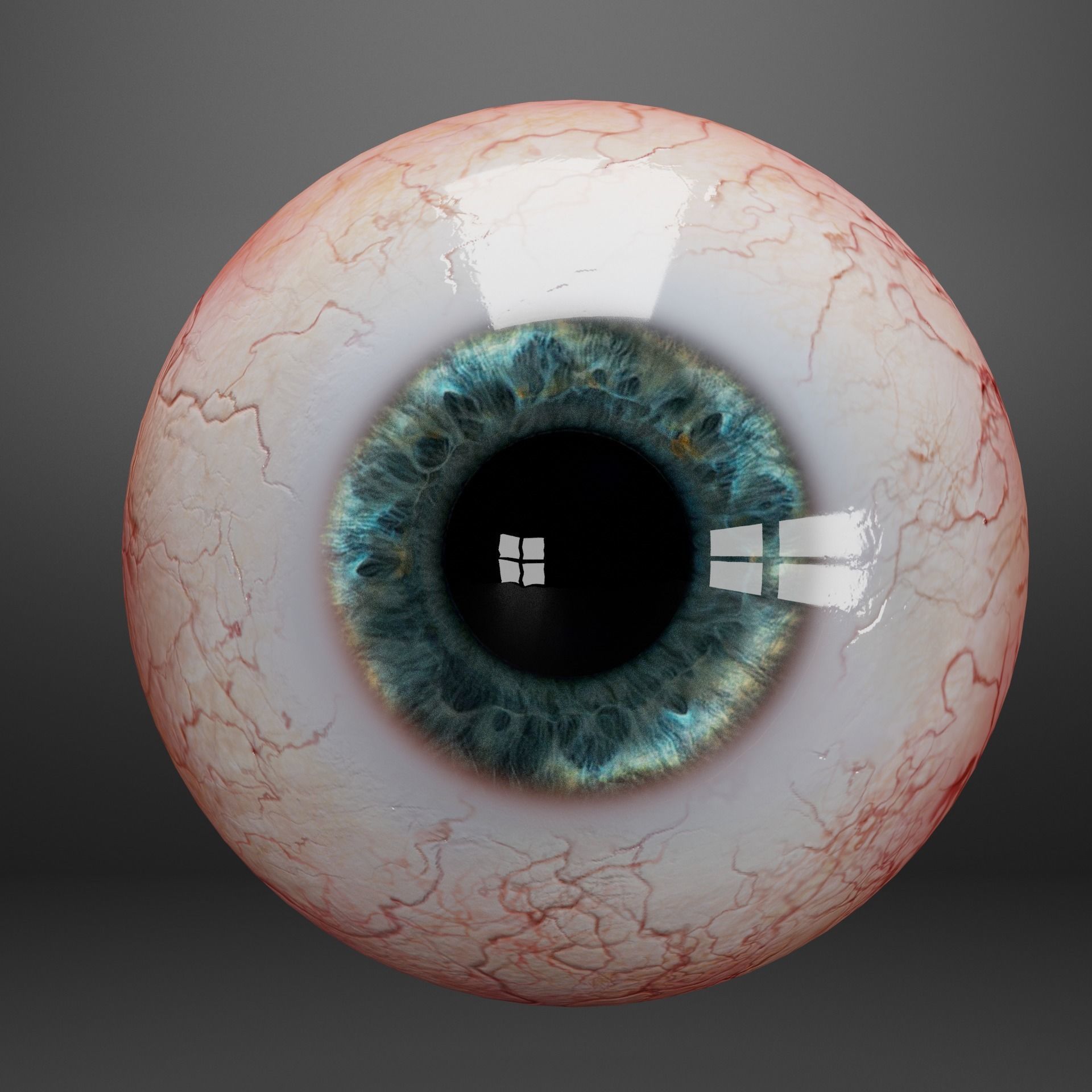 Human eyes Low-poly 3D model_6