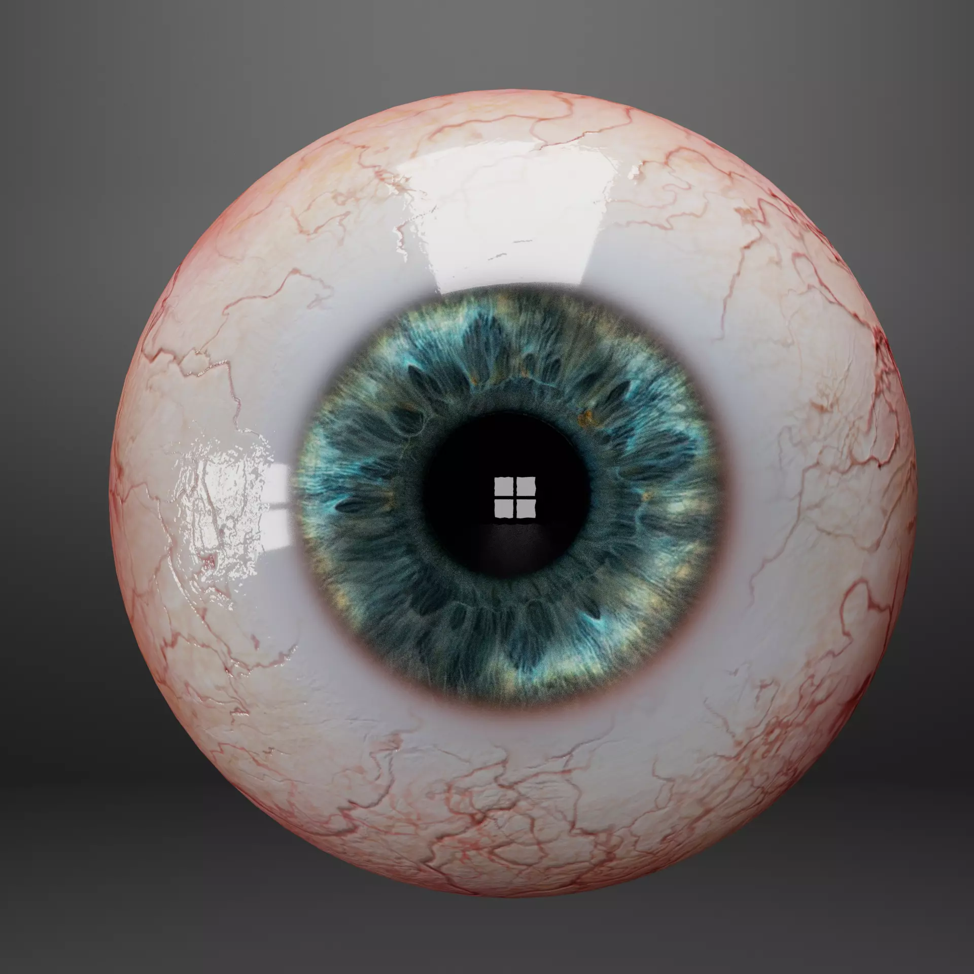 Human eyes Low-poly 3D model_0