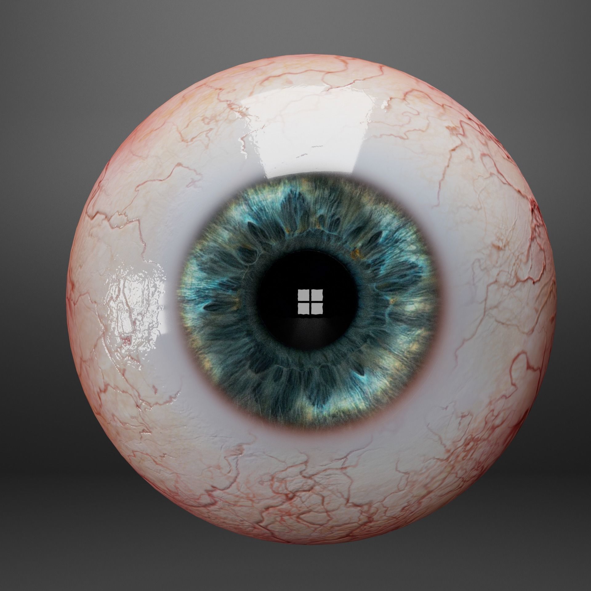 Human eyes Low-poly 3D model_9