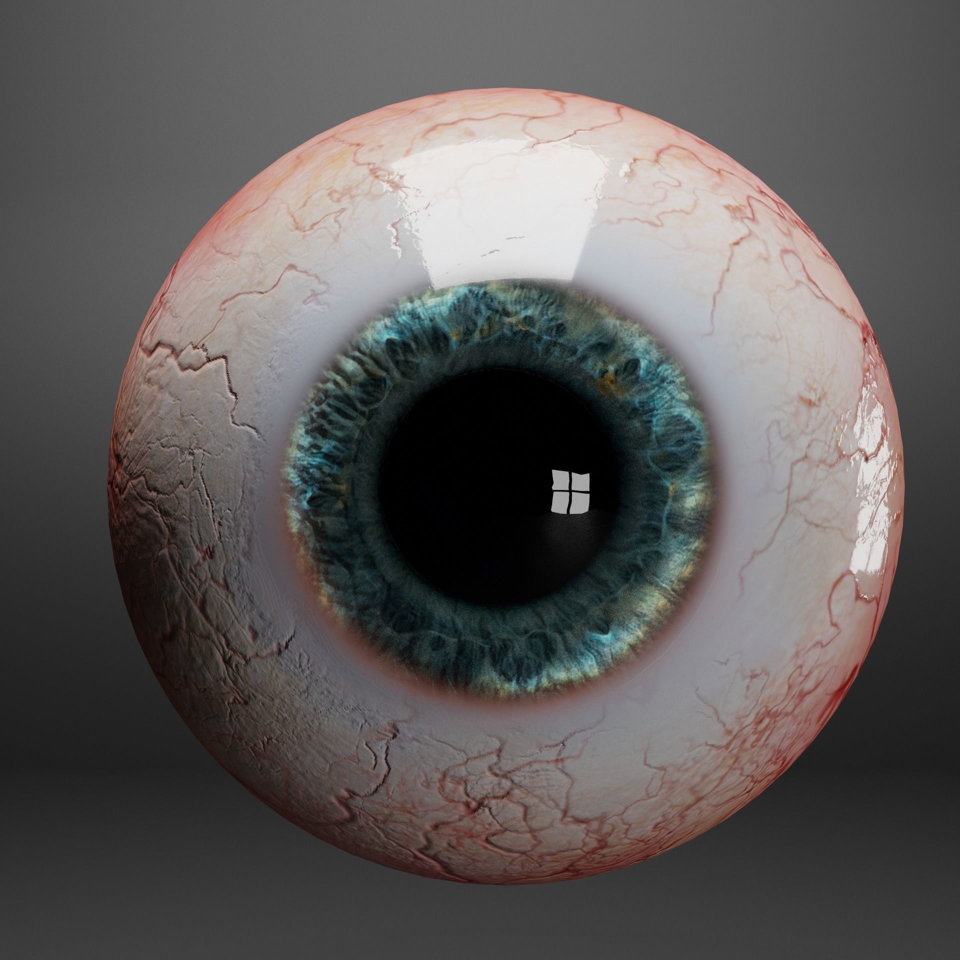 Human eyes Low-poly 3D model_7