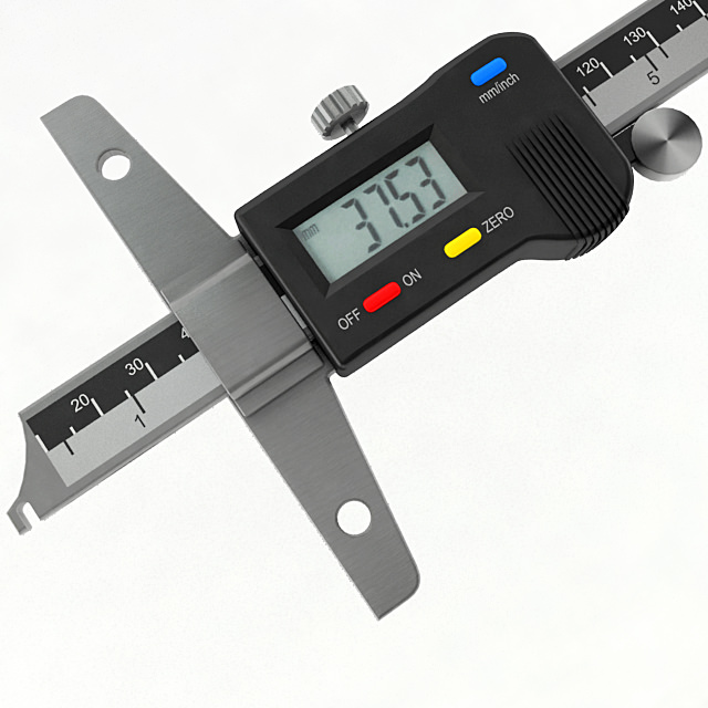 Digital Depth Gauge 3D model_4