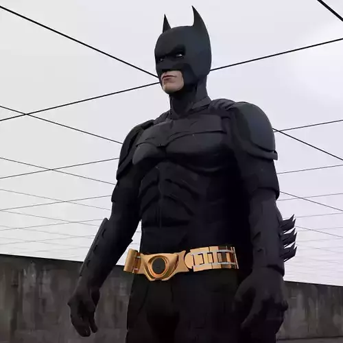 Batman and Bunker 3D model
