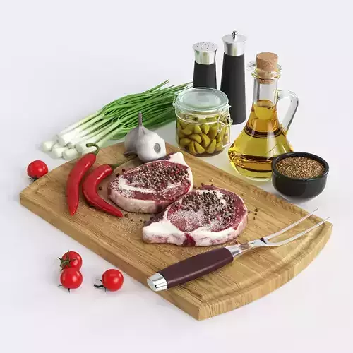 Still Life Black Angus Steak 3D model