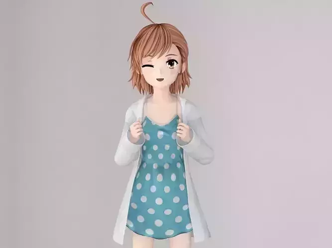 Last Order anime girl pose 01