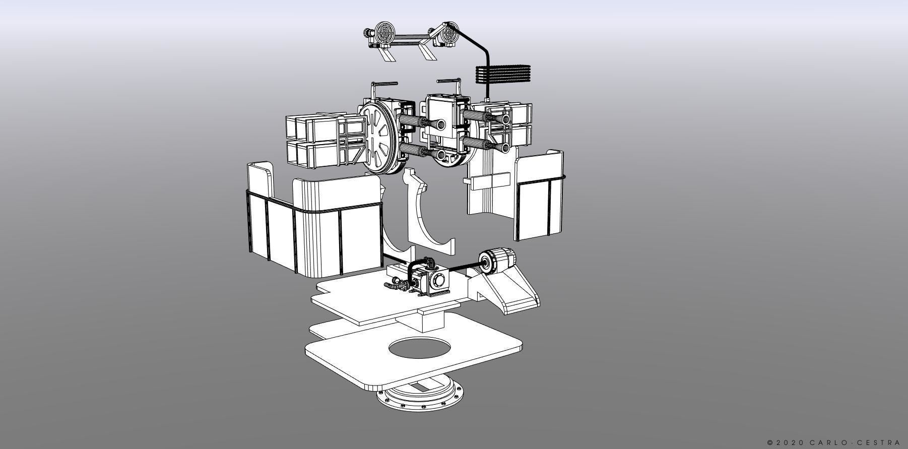 QF2 Mark VIII 4 barelled - Personal license - 1-72 scale 3D print model_5
