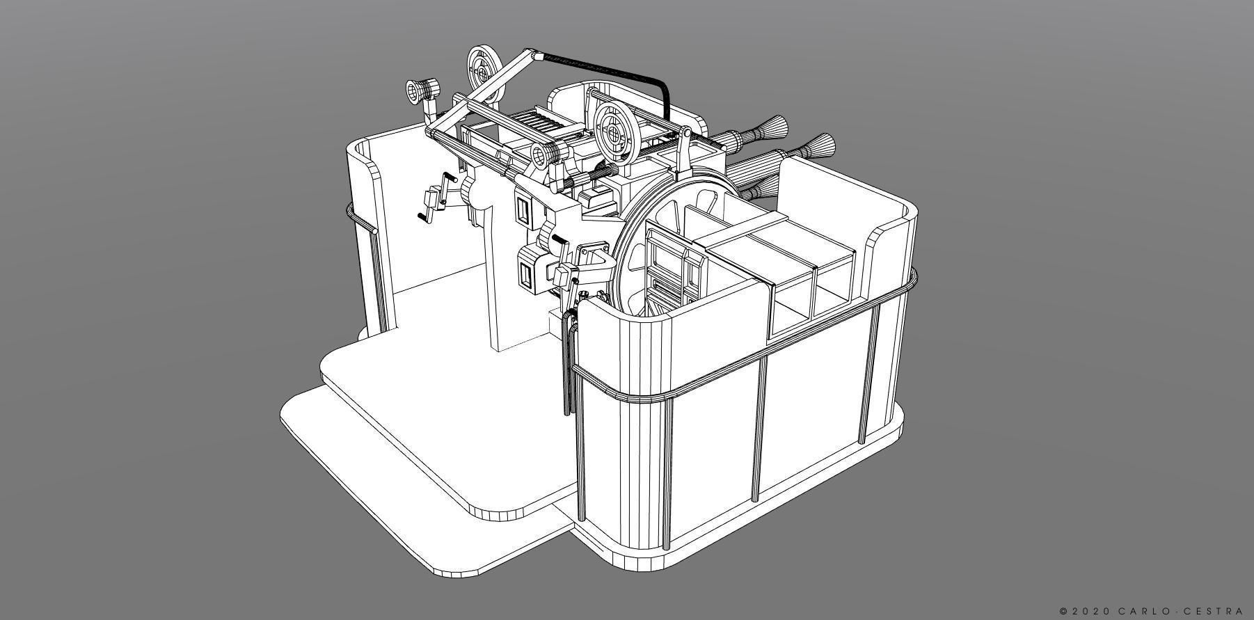 QF2 Mark VIII 4 barelled - Personal license - 1-72 scale 3D print model_14